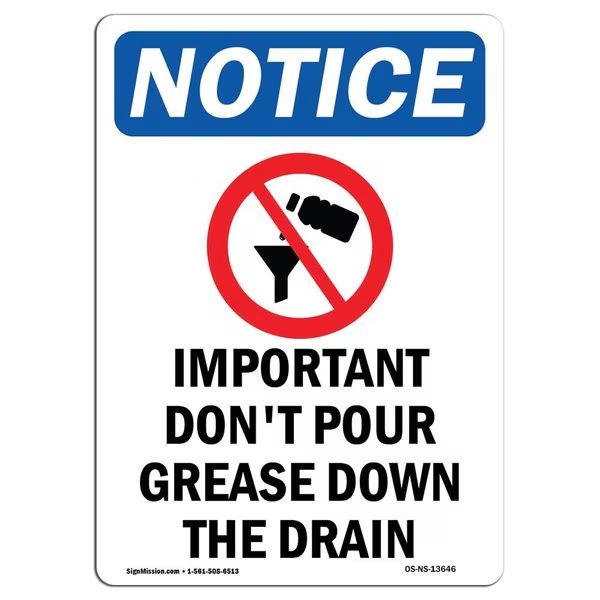 Safety Sign, OSHA Notice, 18